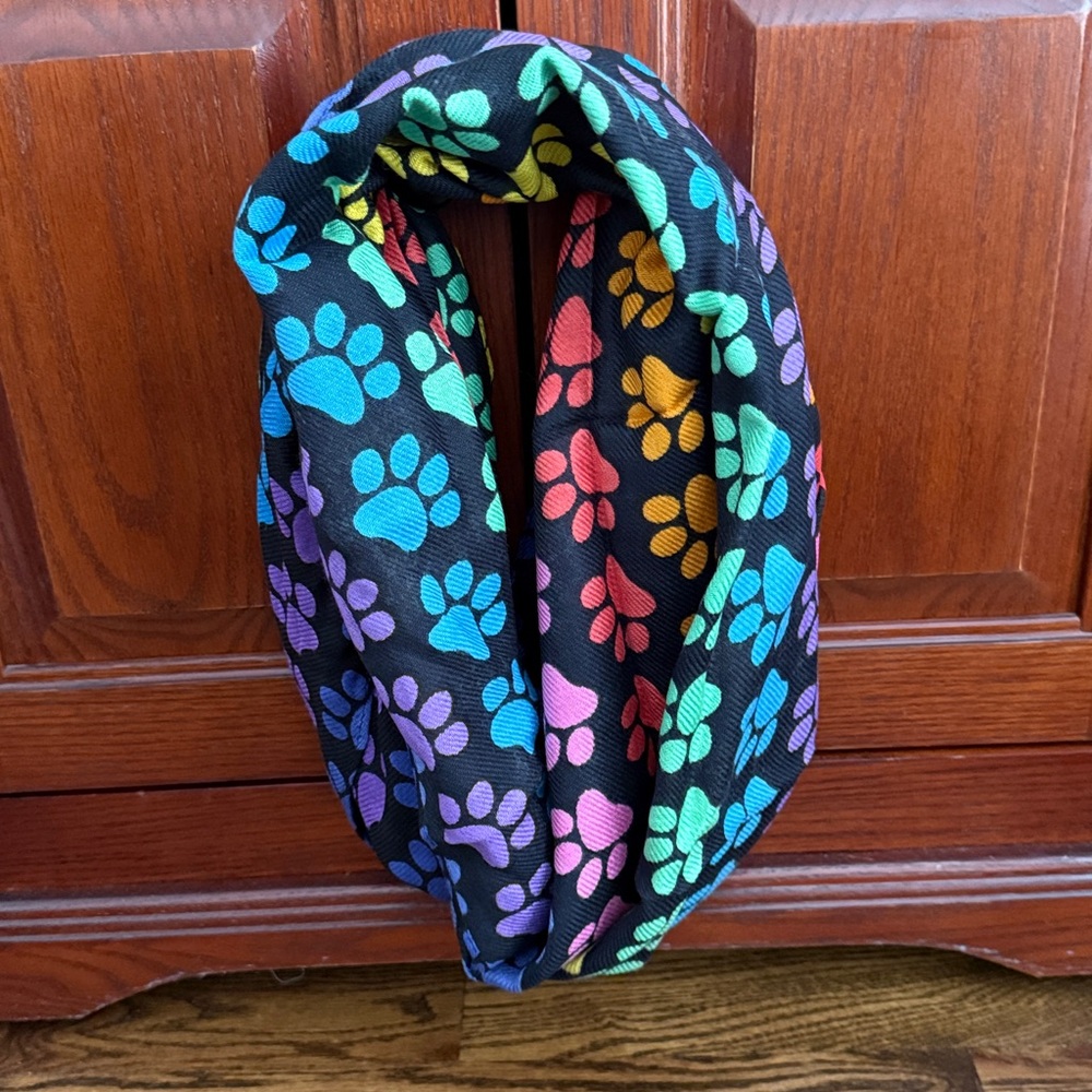 New in Package!  Paw Print Infinity Paw Print Scarf, never worn.